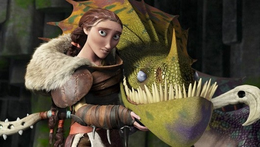 Toothless and Hiccup flying