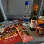 Sampling of food and drink items from the PLAY in-flight menu