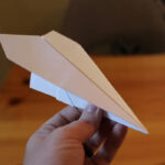 Finished harrier paper airplane.