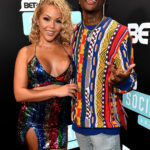 Jacky Oh and D.C. Young Fly at the 2019 BET Social Awards.