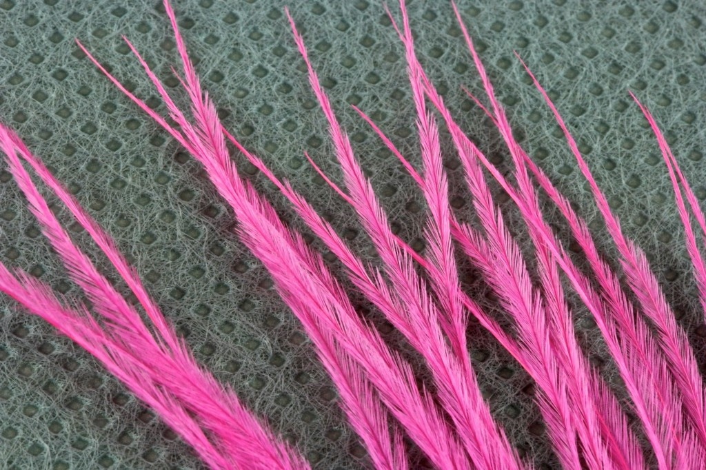 These ostrich fibers are sharp but a little scraggly and have some broken tips. Still good stuff and quite useful.