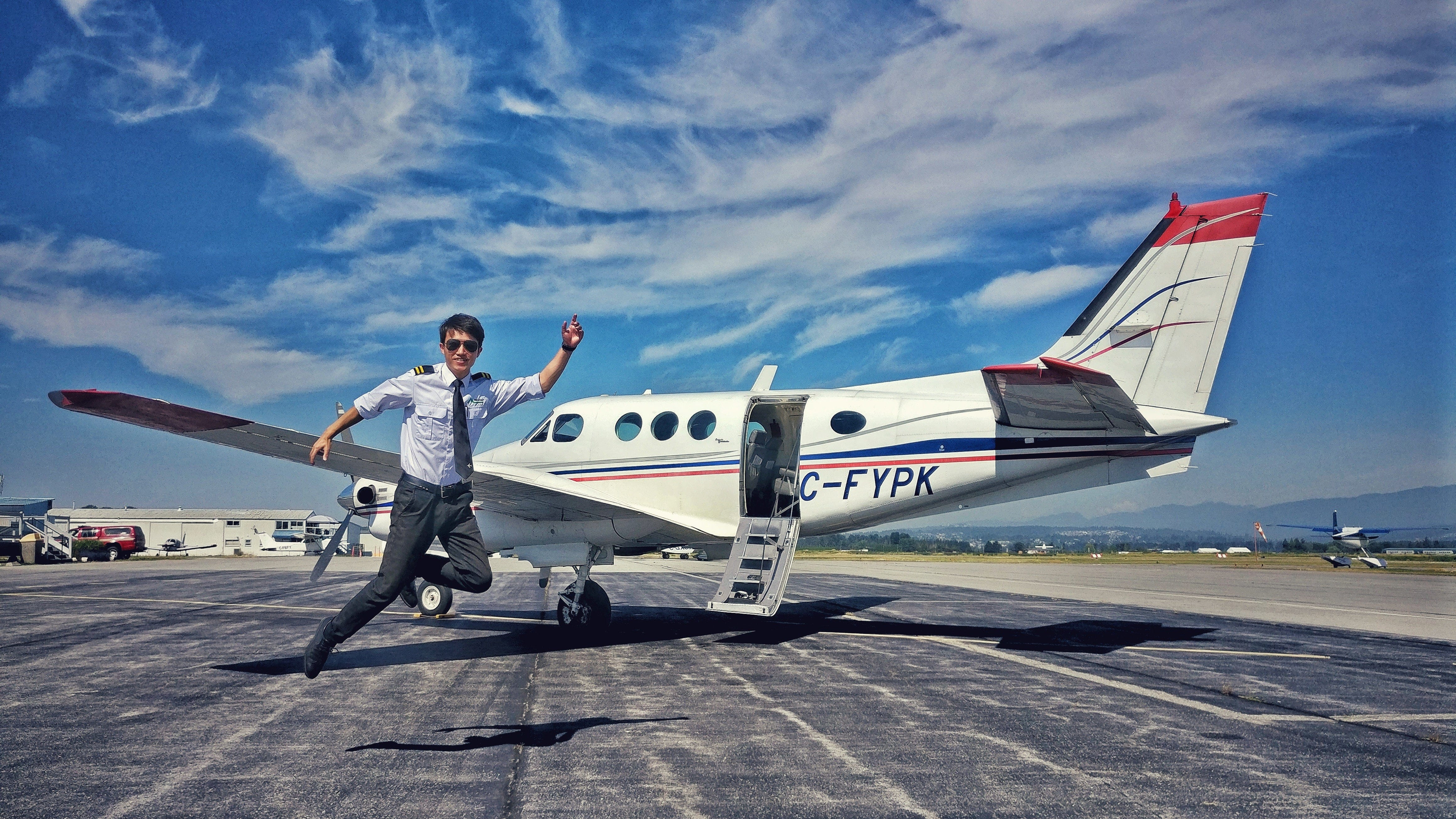 Pilot Taking a Break After Flight