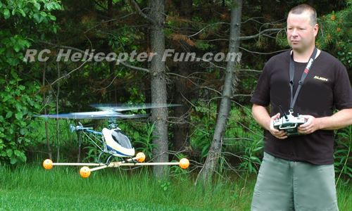 Remote Control Helicopter in Flight