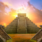 Chichen Itza temple in Yucatan Mexico Quintana Roo near Cancun