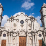 Old Havana church under blue sky