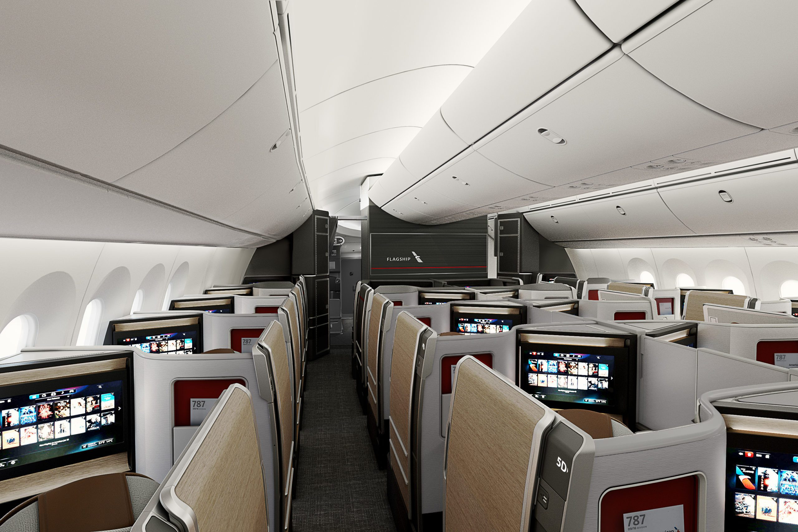 American Airlines Boeing 787-9 Dreamliner featuring the new business class suites