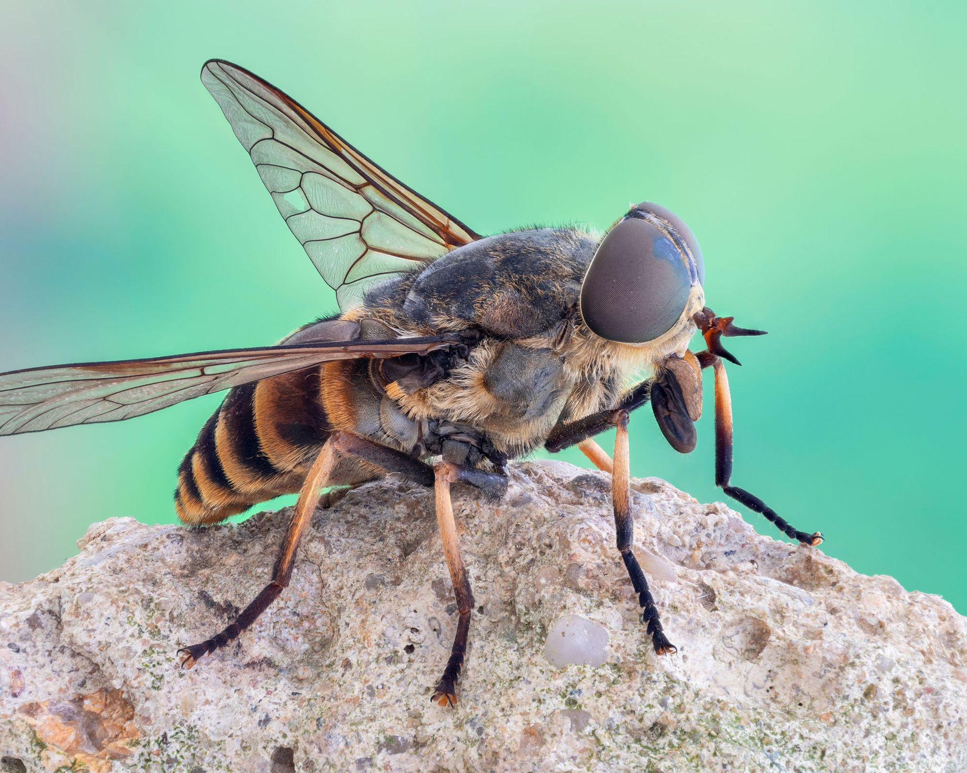 close-up of horse fly head