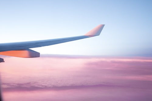 Airplane cabin interior, highlighting potential for recirculated air and dry conditions
