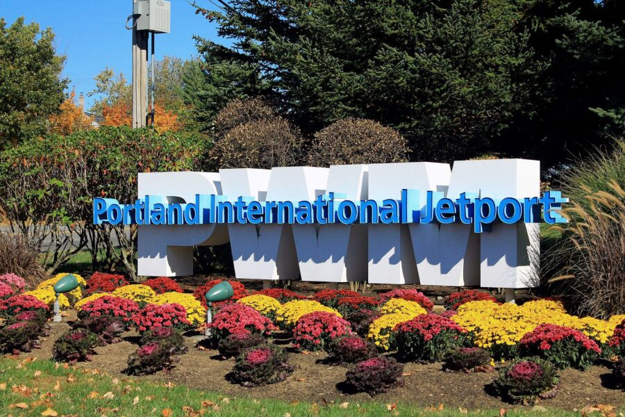Portland International Jetport Maine Sign