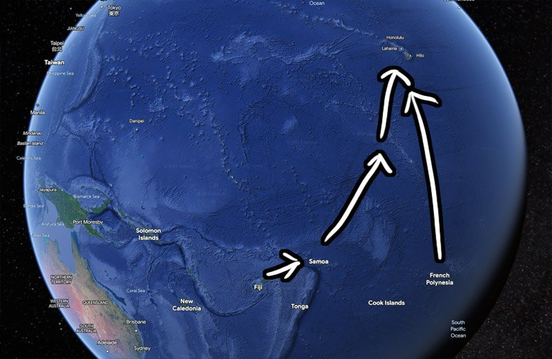 Sailing in the South Pacific