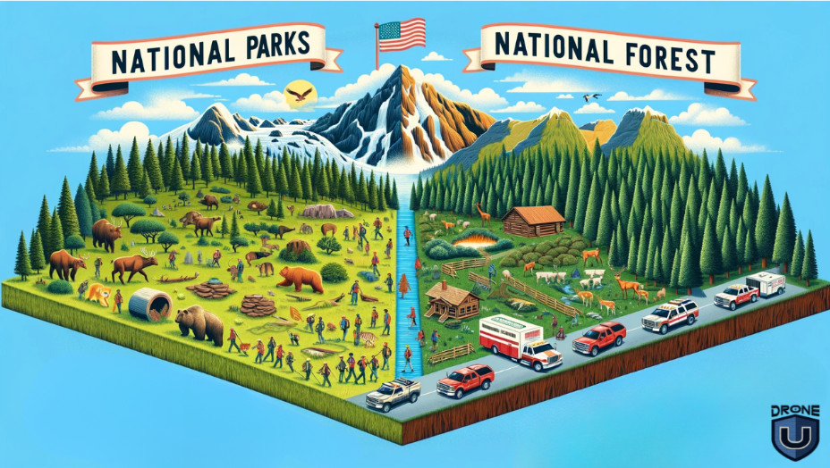 Comparison of drone regulations in national parks and forests