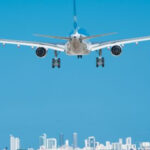 Plane landing in Miami