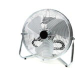 silver fan against a white background