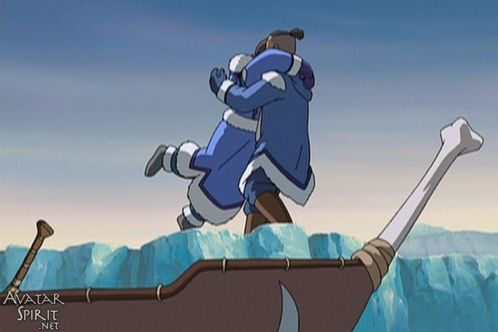 Sokka and Katara looking for Aang