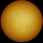 A view of the sun captured by Marty Wise, highlighting its textured surface and vibrant energy