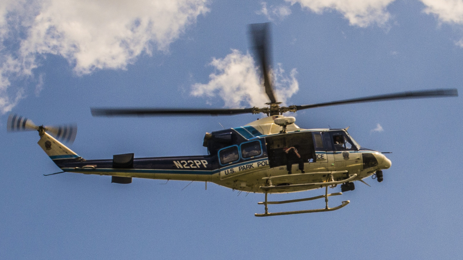 US Park Police Helicopter over Washington DC
