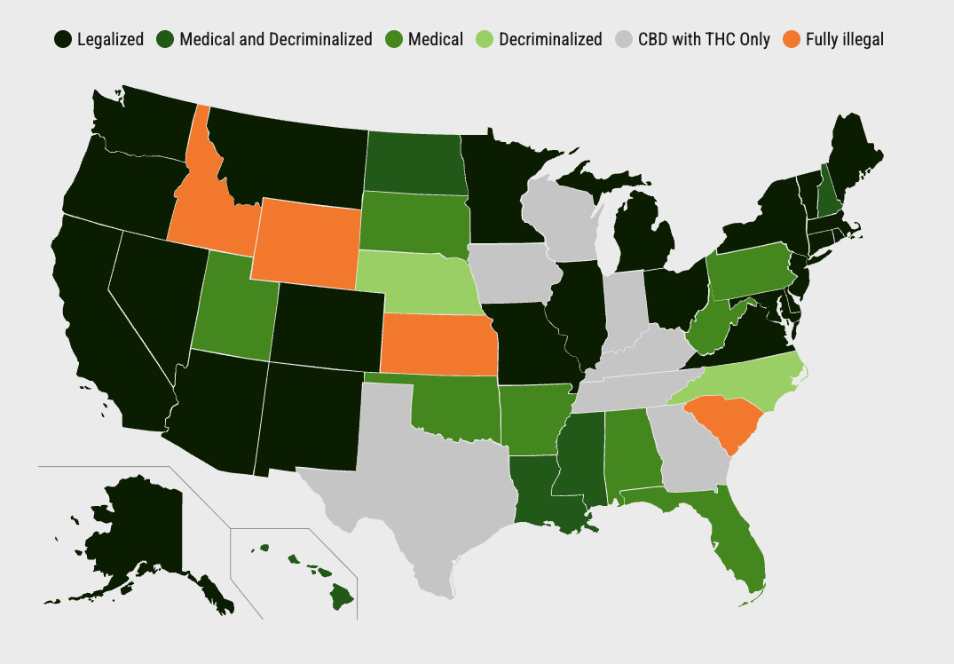 Weed Legalization Map By State