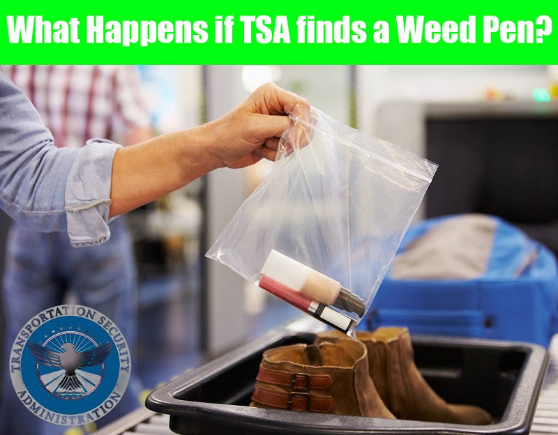 TSA officer inspecting a carry-on bag at an airport security checkpoint, highlighting the potential for discovery.