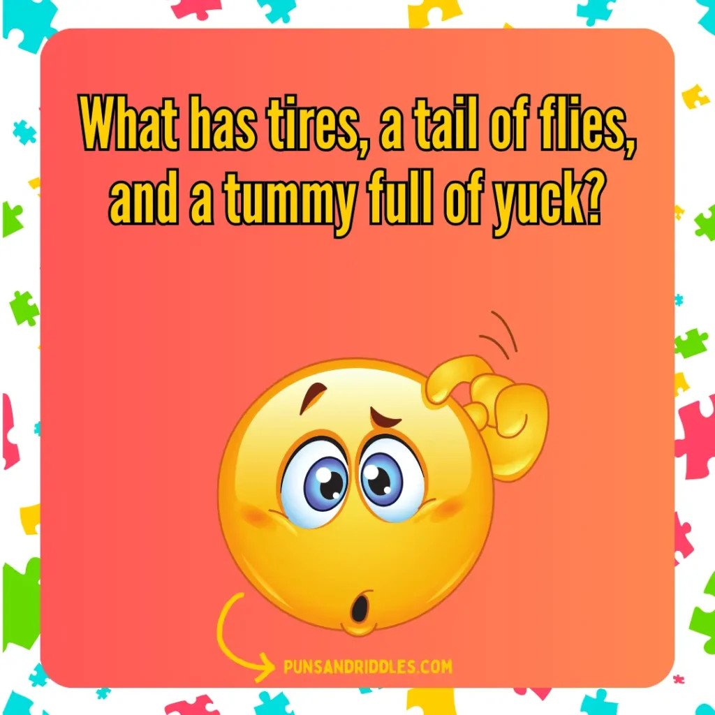 Garbage truck with a bad smell