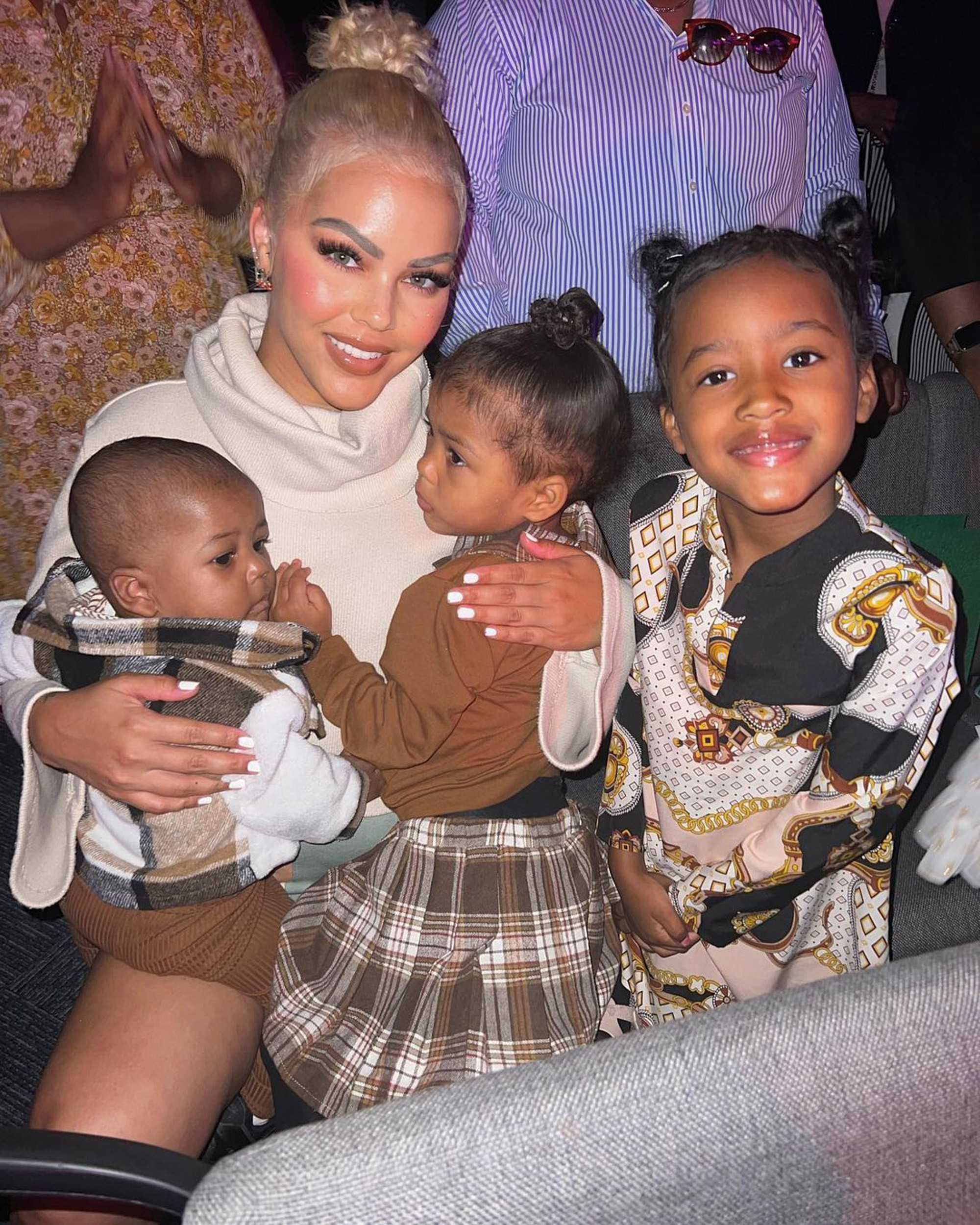 Jacky Oh with her three kids.