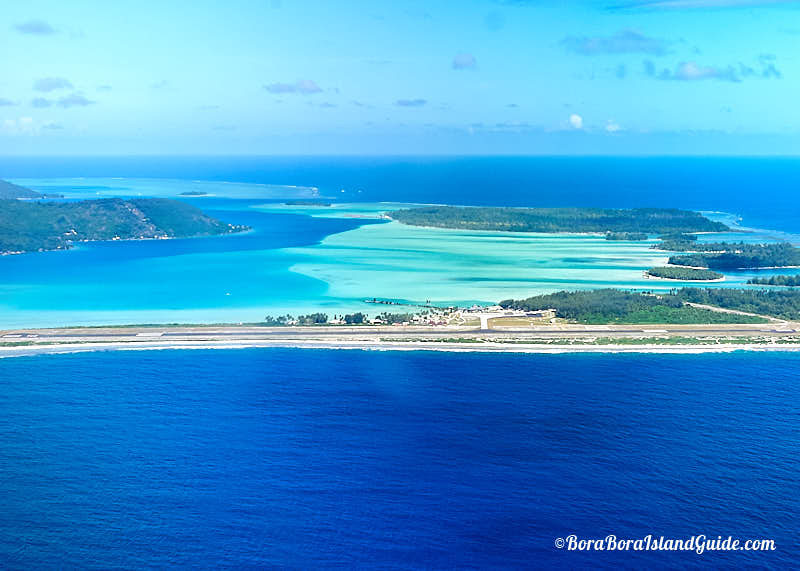 Aerial View of Bora Bora Airport