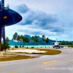 Air Tahiti plane at Bora Bora Airport