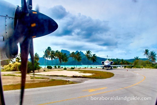 Air Tahiti plane at Bora Bora Airport