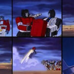 Sideswipe using his rocket pack to fly