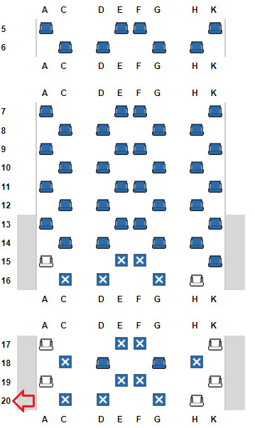 ANA New Business Class Seat Map