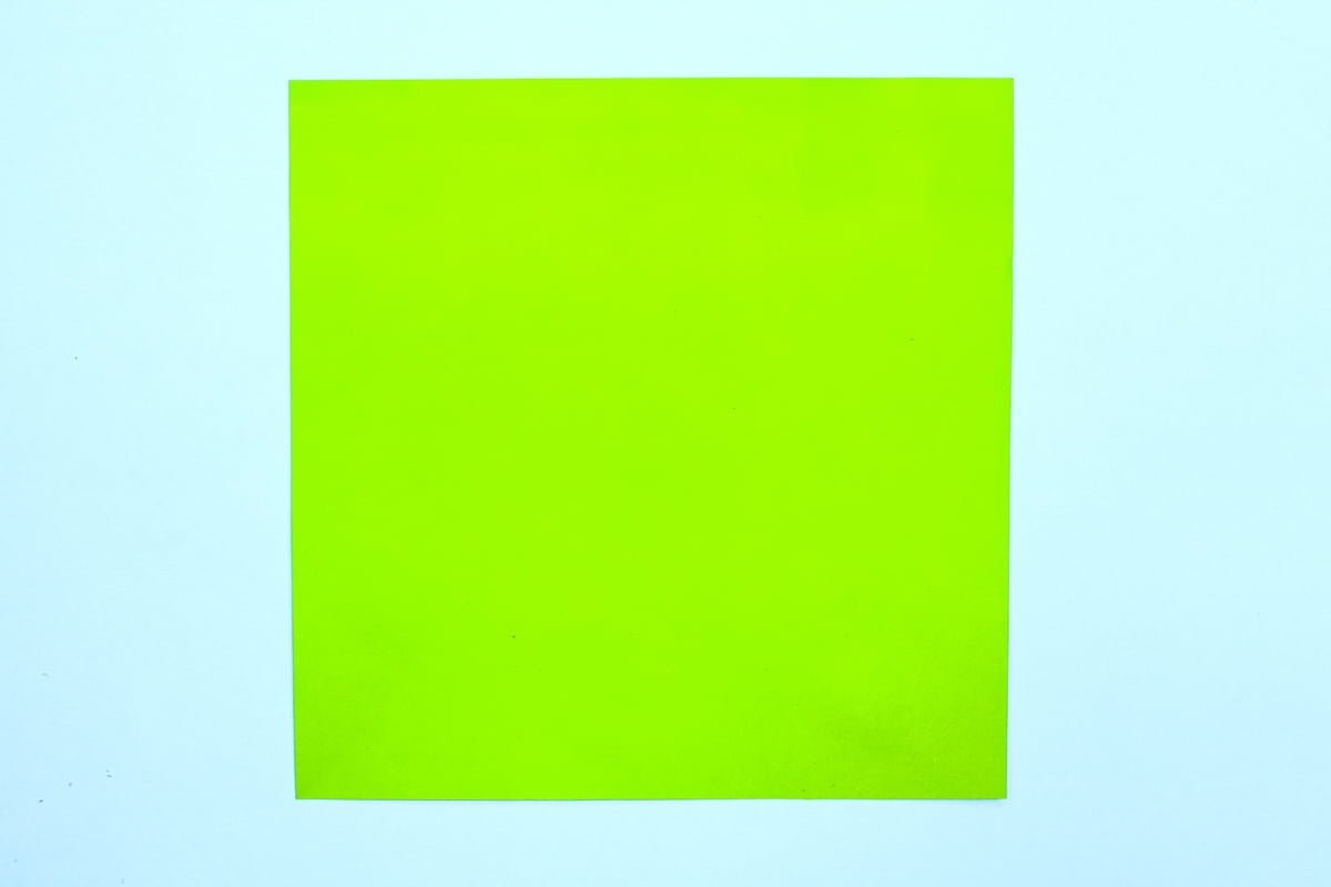 Square piece of origami paper
