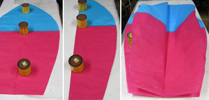 Gluing Sky Lantern Gores Together