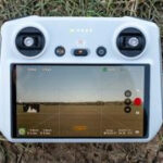 DJI RC Smart Controller on the ground to show the controls