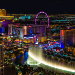 las vegas strip at night,